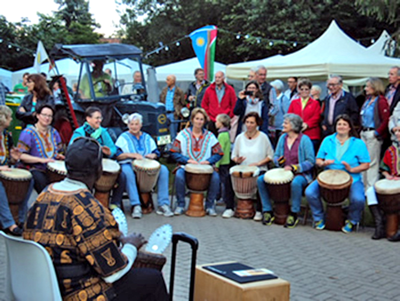 Trommelgruppe auf dem Nambiafest